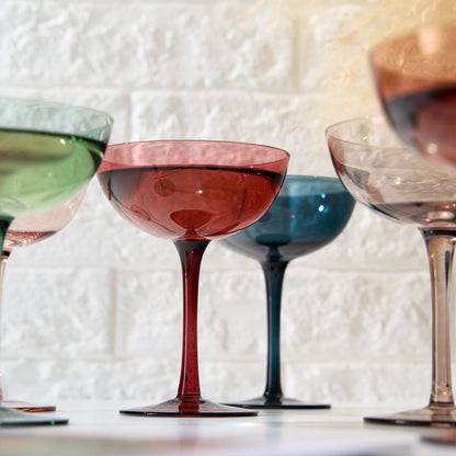 Tonal Champagne Coupe, Cocktail Glassware, Set of 6