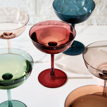 Tonal Champagne Coupe, Cocktail Glassware, Set of 6