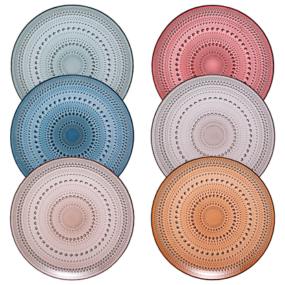 Tonal Hobnail Glass Plate, Set of 6