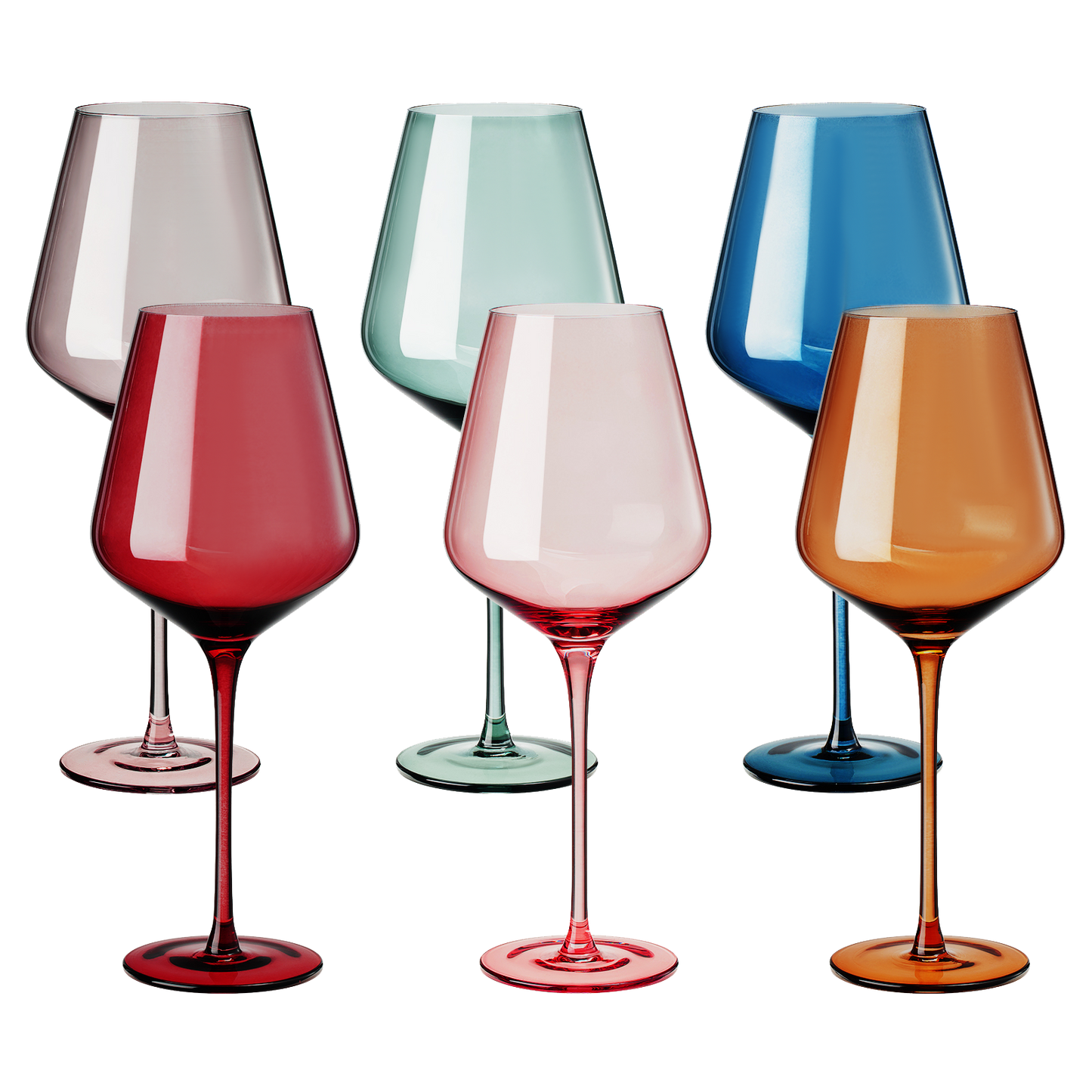 Tonal Stemmed Wine Glassware, Set of 6