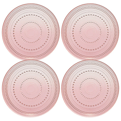 Blush Glass Plate, Set of 4