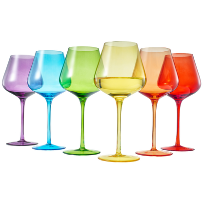 Stagioni Stemmed Wine Glassware, Set of 6, "Pride"