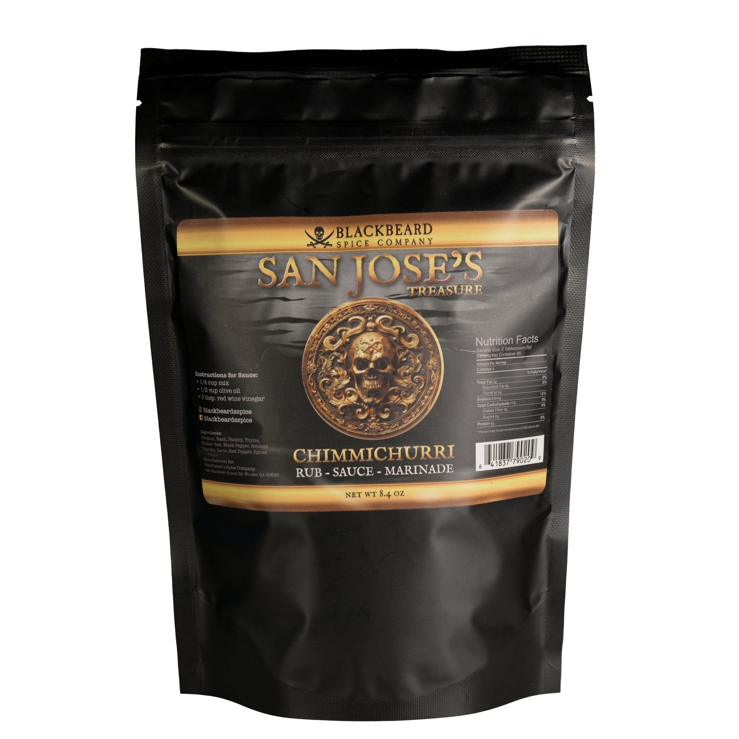 San Jose's Treasure Chimichurri Dry Spice Blend