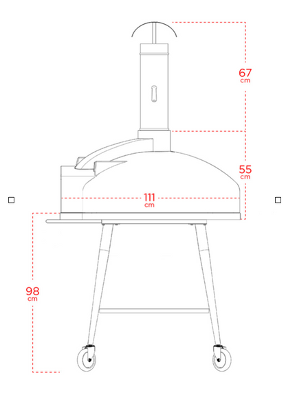 WPPO Red Rock 100 – Wood-Fired Stone Oven for Bread & Pizza (39")