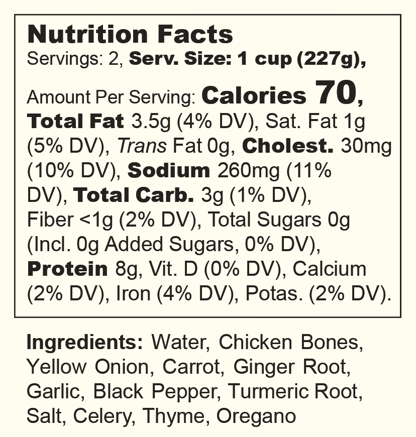 Nourishing Halal Chicken Bone Broth – 14oz | Its Actually Co.