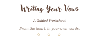 Wedding Vow Writing Guide — Digital Download