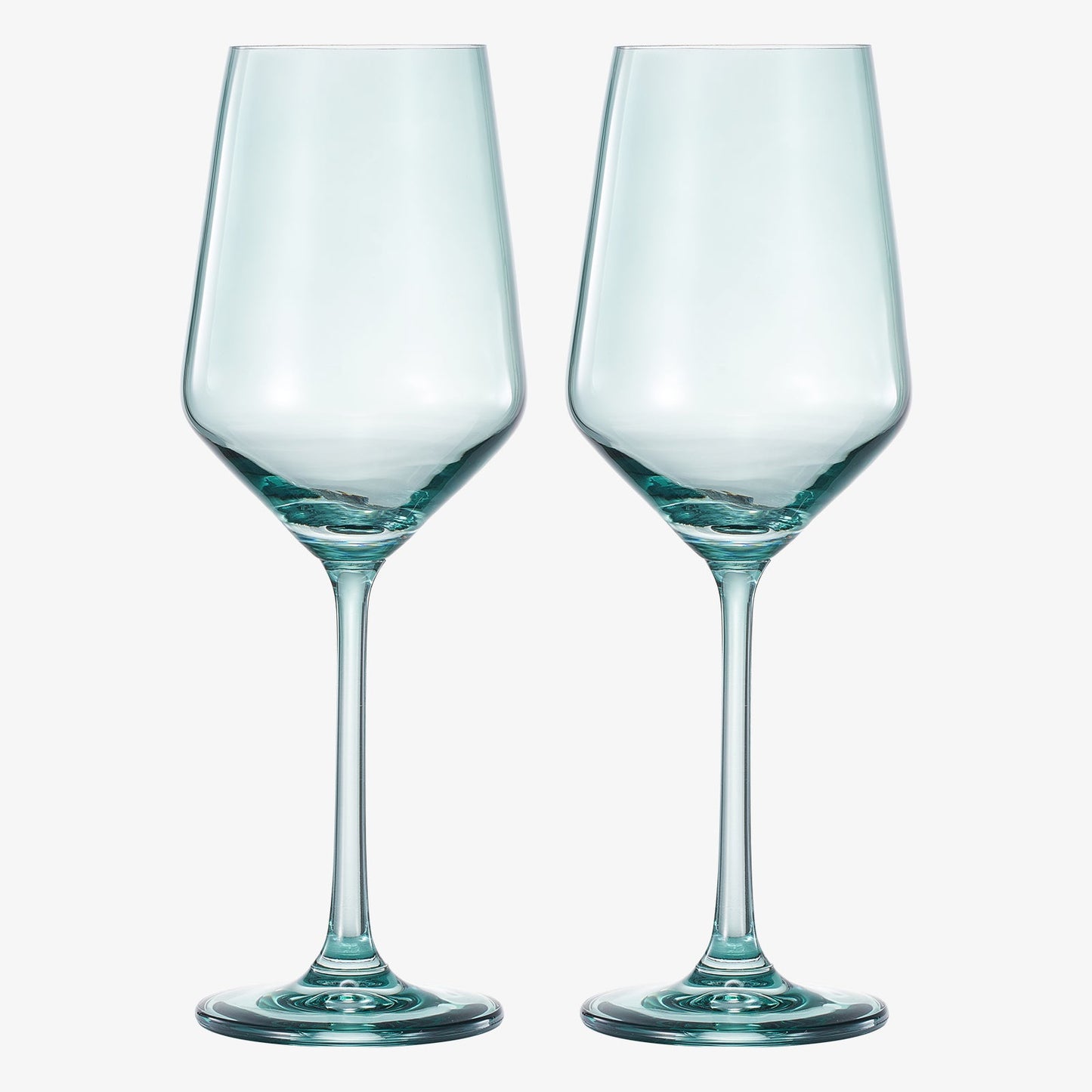 Tonal Stemmed Wine Glassware, Forest Green, Set of 2