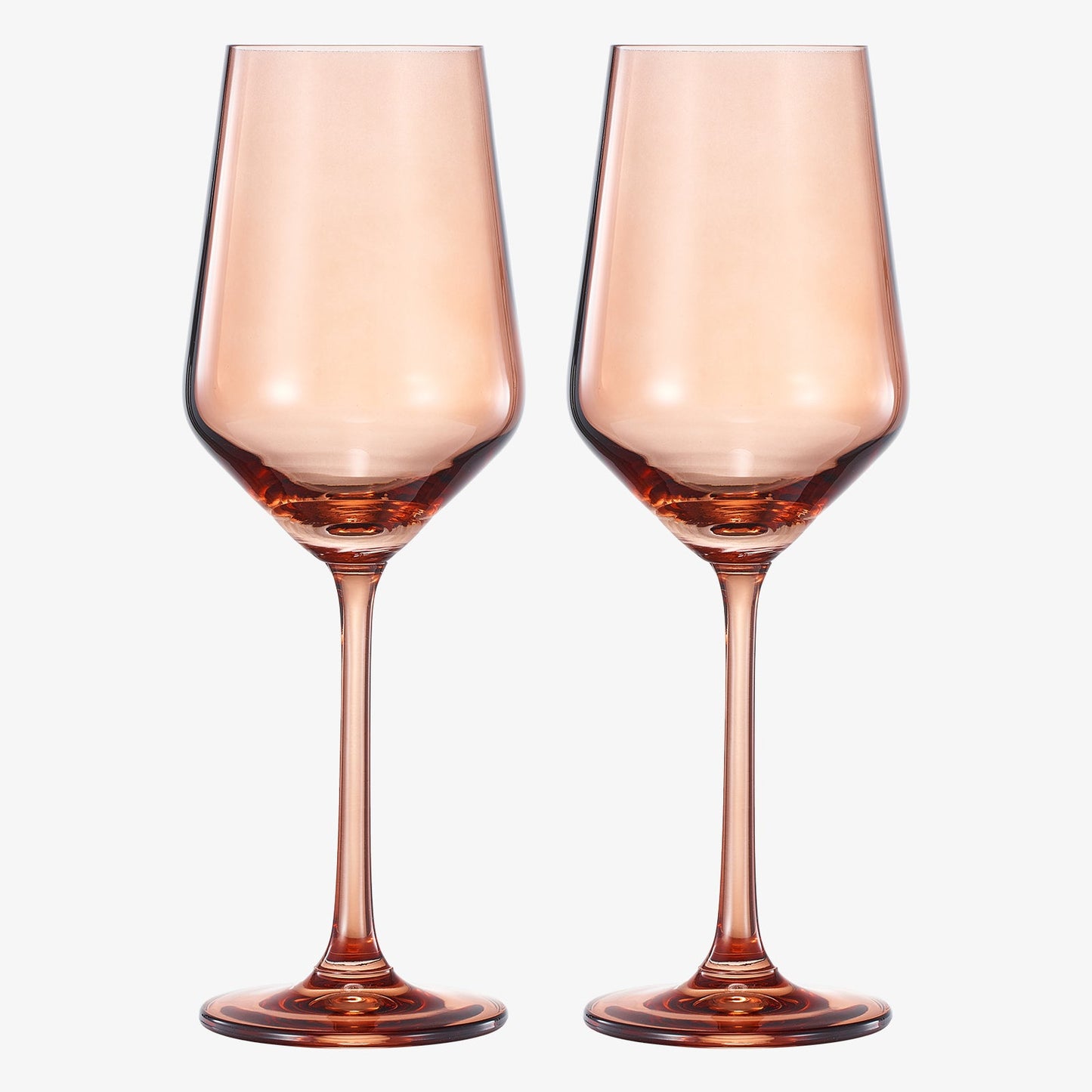 Tonal Stemmed Wine Glassware, Burnt Orange, Set of 2