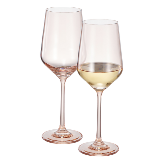 Tonal Stemmed Wine Glassware, Tan, Set of 2