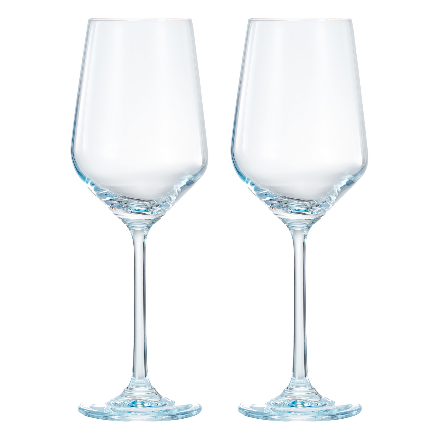 Monet Stemmed Wine Glassware, Blue, Set of 2