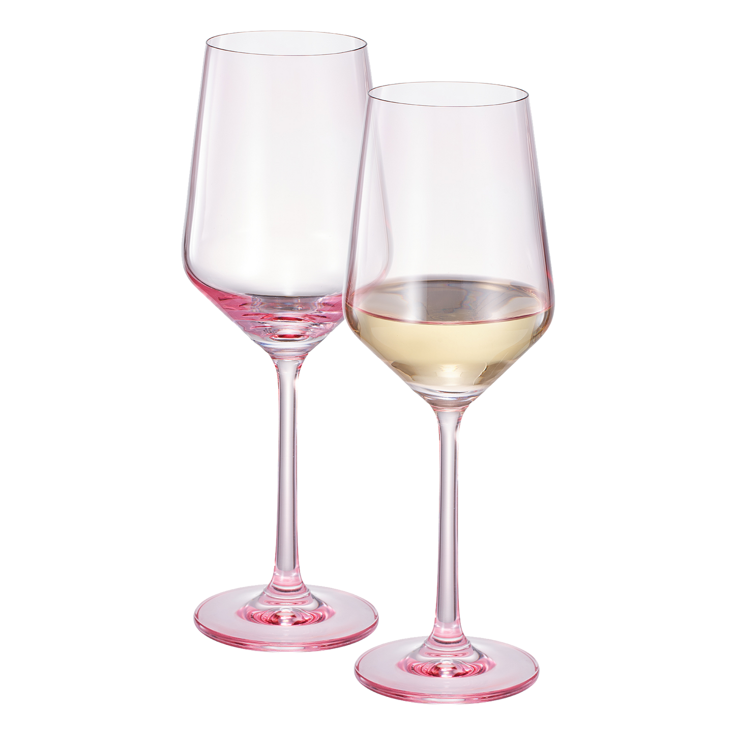 Monet Stemmed Wine Glassware, Magenta, Set of 2