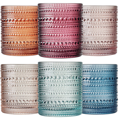 Tonal Hobnail Lowball Glassware, Spring, Set of 6