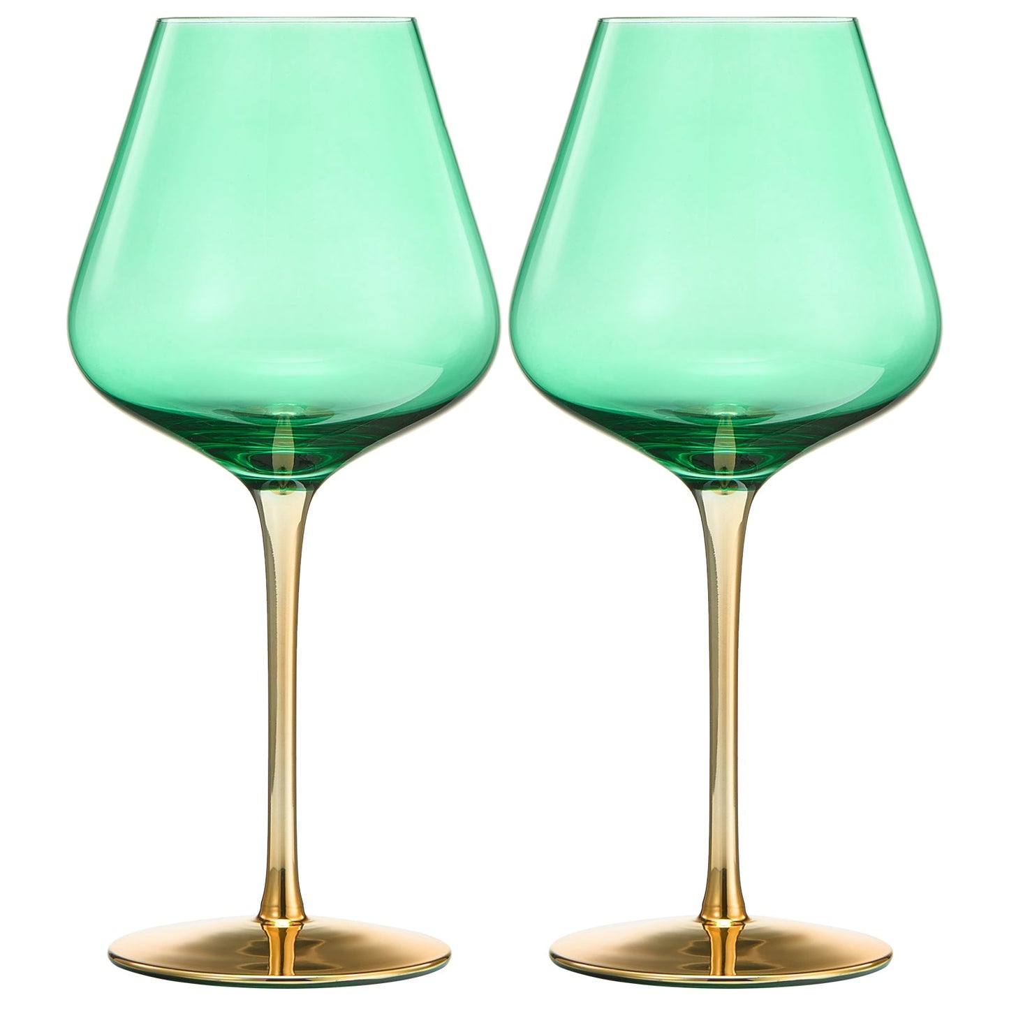 Deco Stemmed Wine Glassware, Set of 2