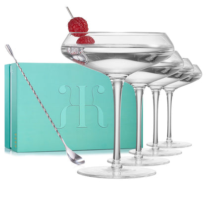 Spritz Champagne Coupe, Cocktail Glassware, Set of 4
