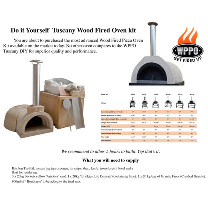 Tuscany DIY Wood-Fired Oven (50D x 39W x 25H)