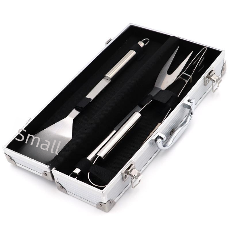 Aluminum storage case with metal stamping tools, letter blocks, and black insert pads