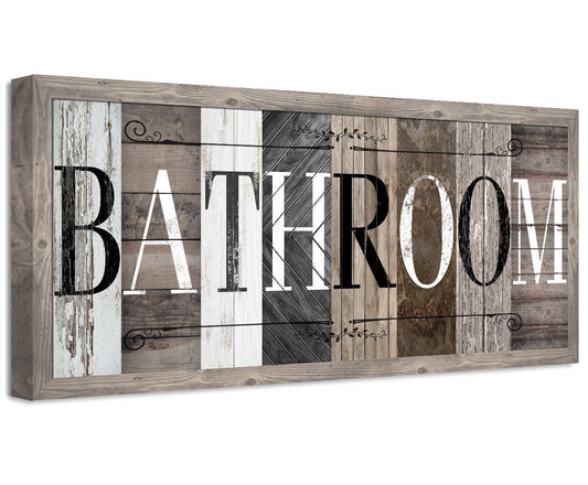 Bathroom in Multi Pattern - Canvas