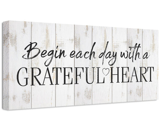 Begin Each Day - Canvas