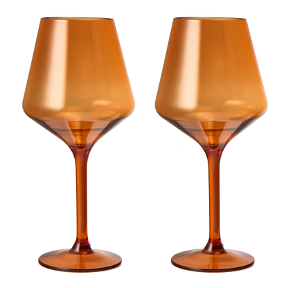 Saint Tropez Acrylic Stemmed Wine Glassware, Set of 2