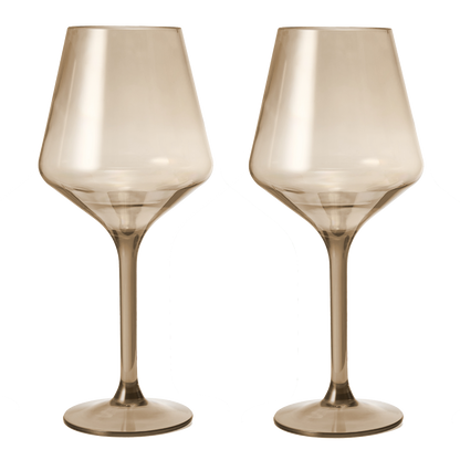 Saint Tropez Acrylic Stemmed Wine Glassware, Set of 2