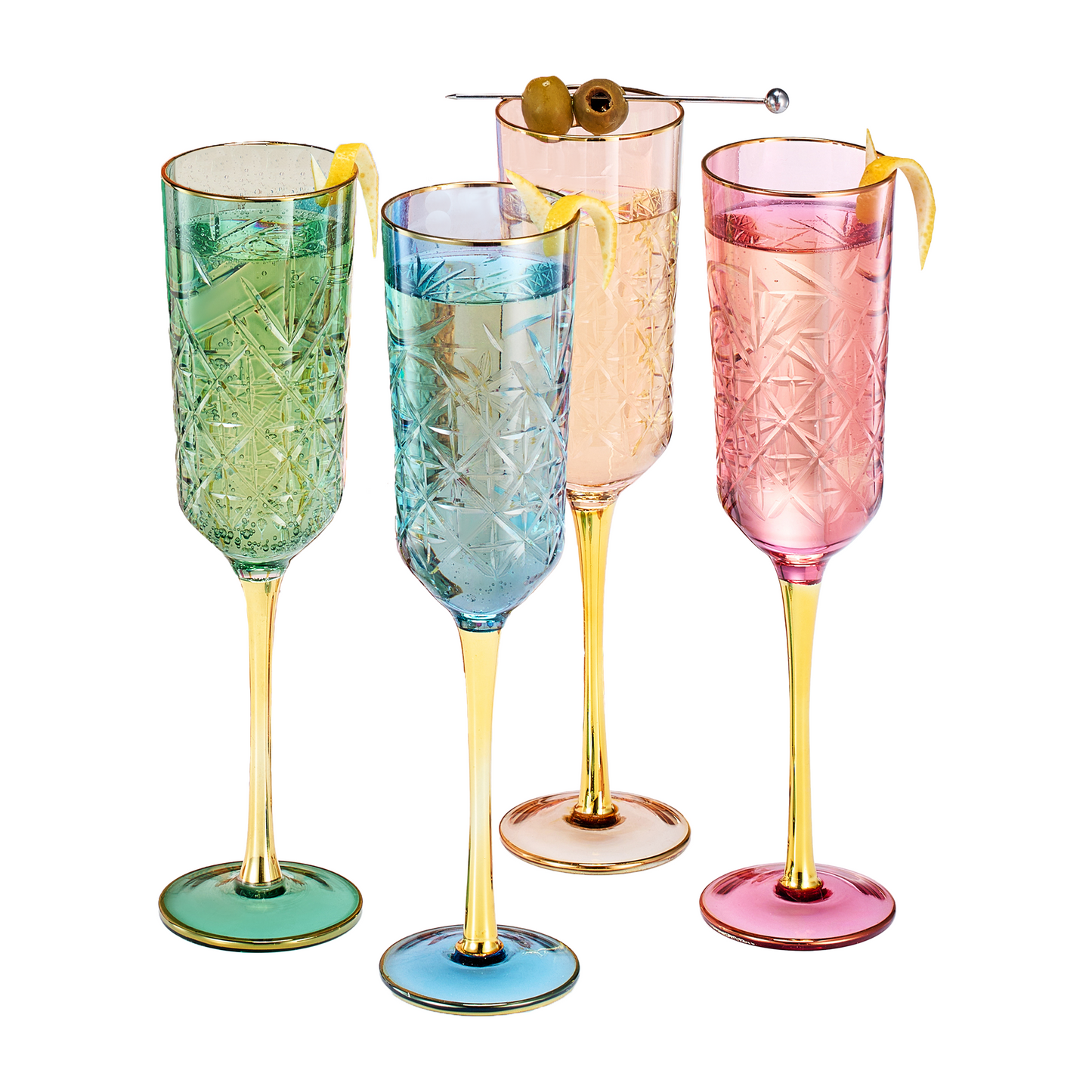 Duomo Martini Cocktail Glassware, Set of 2