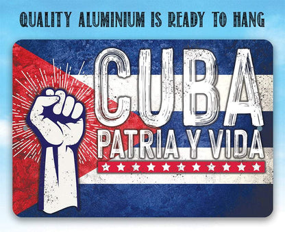 Cuba Libre Patria Y Vida - Metal Sign
