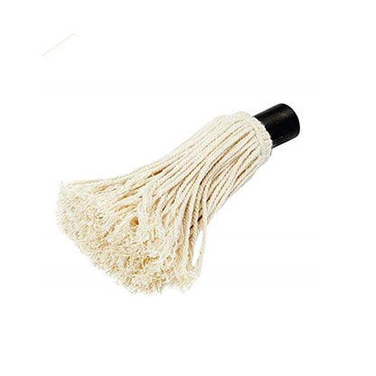 Cotton mop brush head with black connector cap