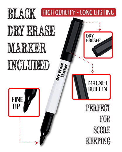 Dart Scoreboard (Beige) Dry Erase for Keeping Score in Games Cricket, 301 or 501 - Metal Sign