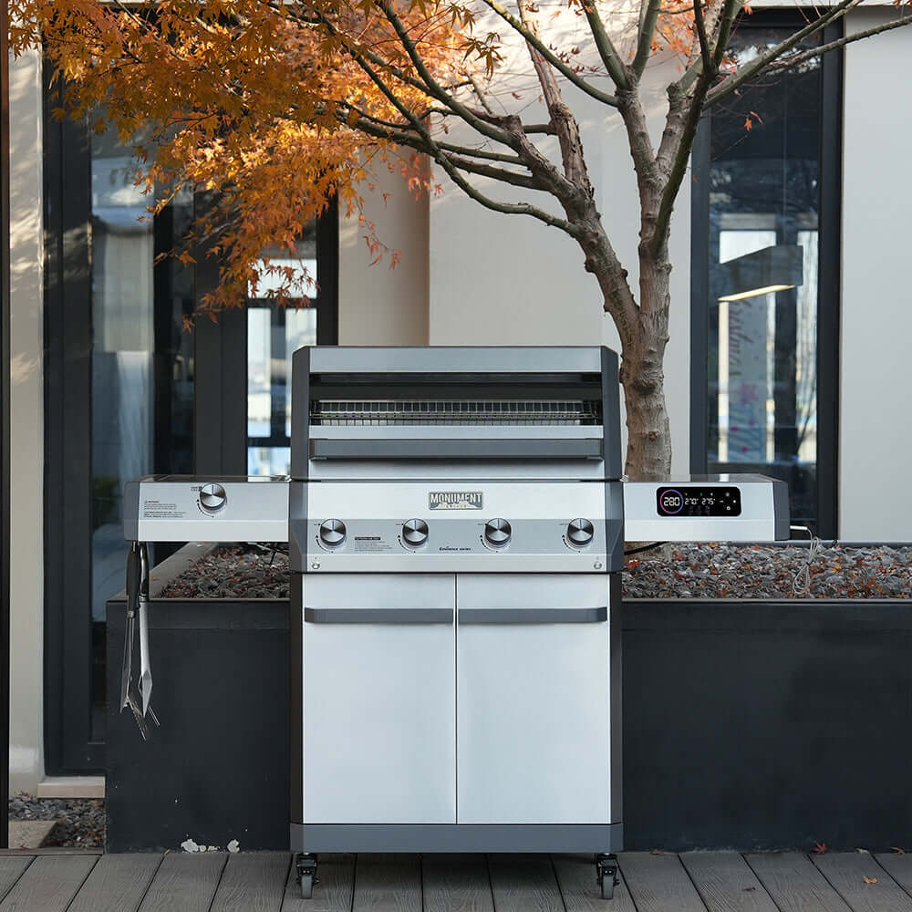 Monument Grills Eminence 405 – ClearView® Smart Stainless Gas Grill with Bluetooth
