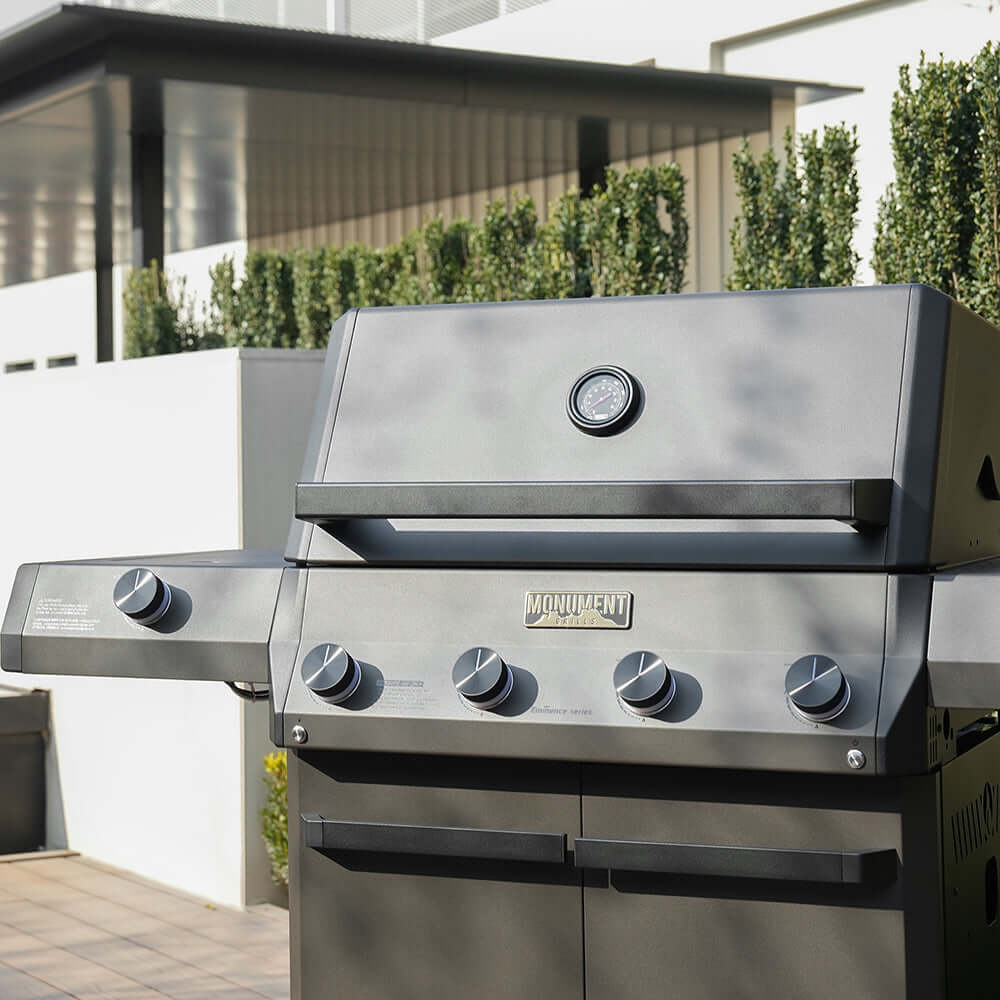 Monument Grills Eminence 425 – Fortified Propane Gas Grill | Pearl Matte Black