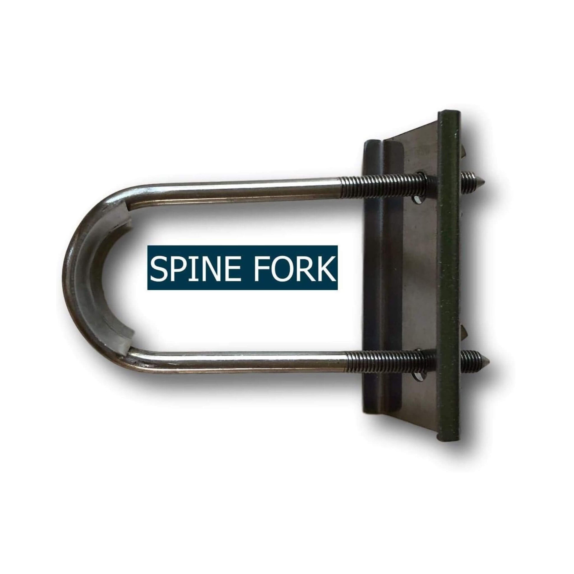 Spine fork rotisserie accessory with U-shaped frame