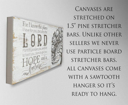 For I Know The Plans - Canvas