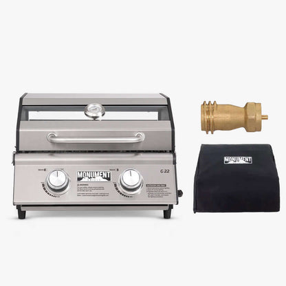 Monument Grills G22 – Stainless Tabletop Propane Gas Grill