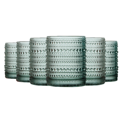 Tonal Hobnail Lowball Glassware, Set of 6