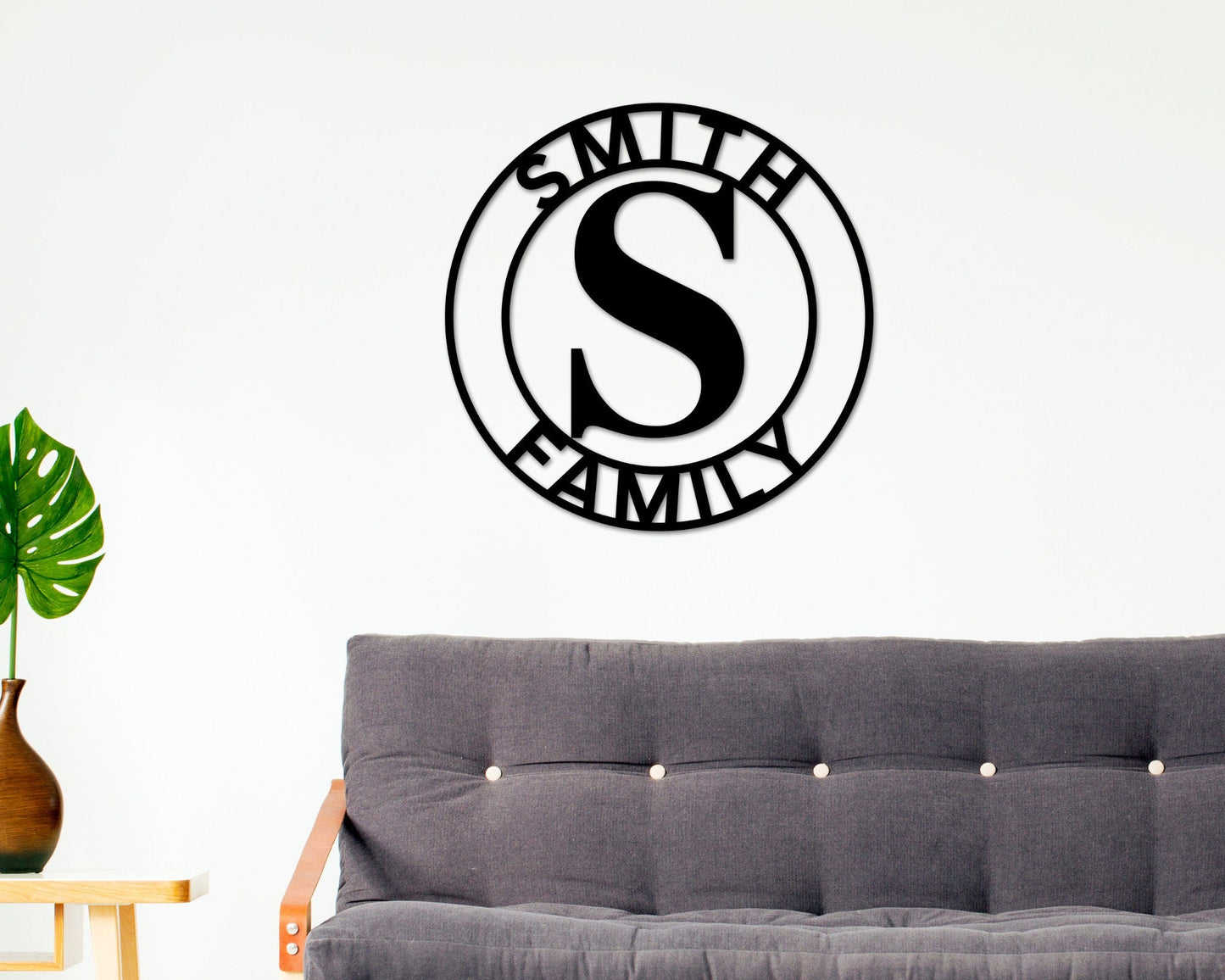 Personalized Metal Monogram Sign – Custom Name Wall Art, Home & Patio Decor