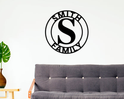Personalized Metal Monogram Sign – Custom Name Wall Art, Home & Patio Decor