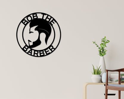 Personalized Barber Shop Metal Sign – Custom Barbershop Open Sign & Decor