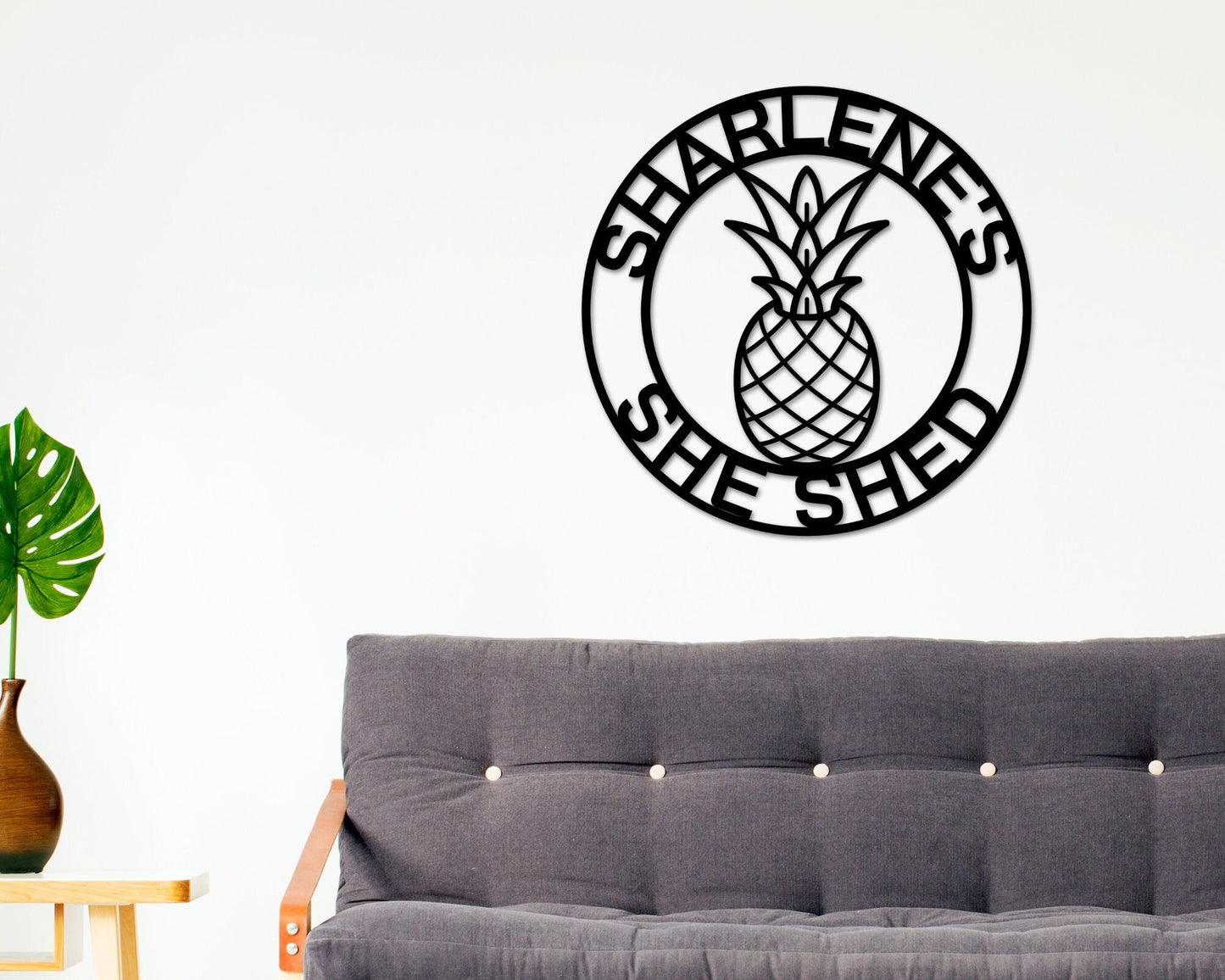 Personalized Pineapple Metal Sign – Custom Home & Housewarming Decor
