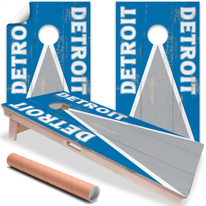 Detroit Football - Cornhole Board Wrap - Set of 2
