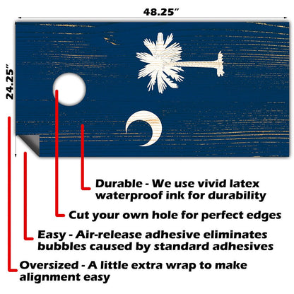 South Carolina State - Cornhole Board Wrap - Set of 2