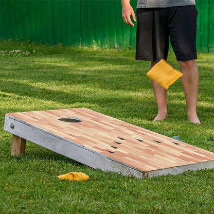 Bowling Parquet Floor - Cornhole Board Wrap - Set of 2
