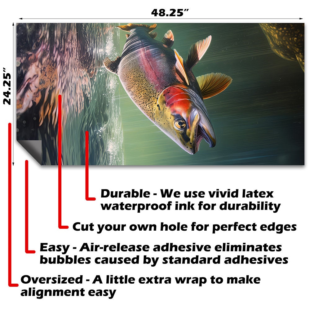 Blue Lake Fishing - Cornhole Board Wrap - Set of 2