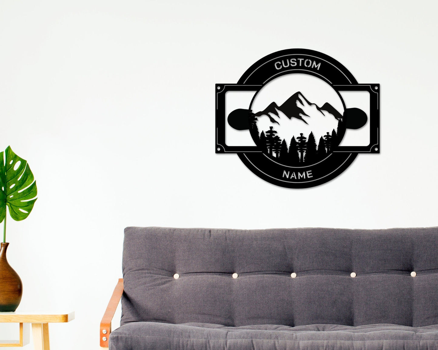 Snowboarding & Mountain Adventure Metal Sign – Cabin & Ski Wall Art