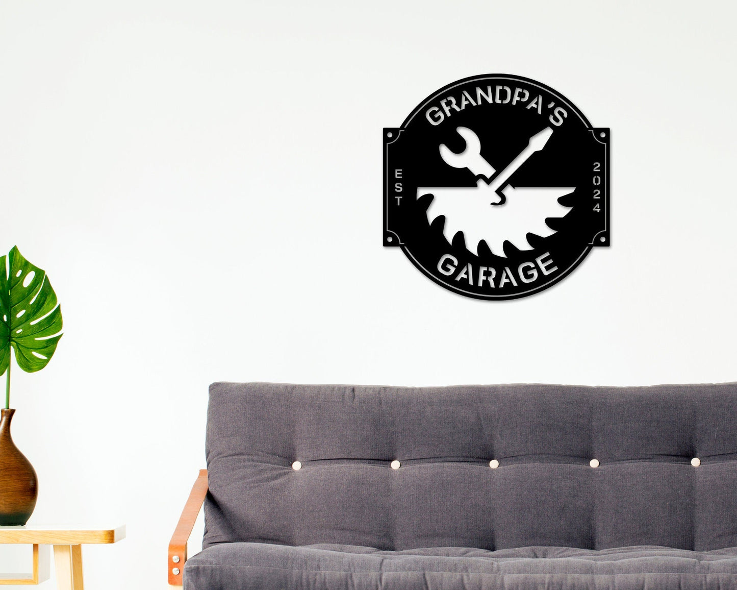Personalized Workshop & Garage Metal Sign – Father's Day Gift, Man Cave