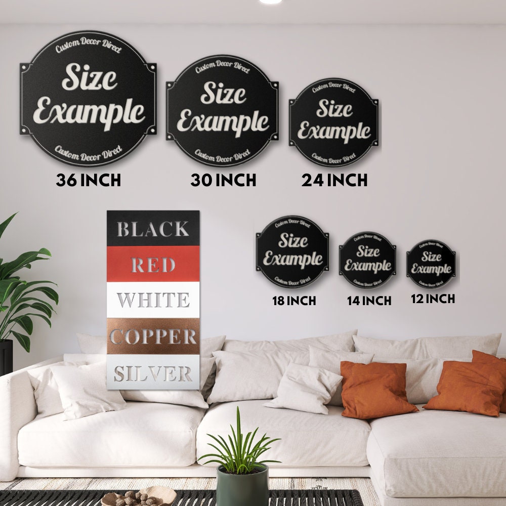Personalized Metal Monogram Sign – Custom Name Wall Art, Home & Patio Decor