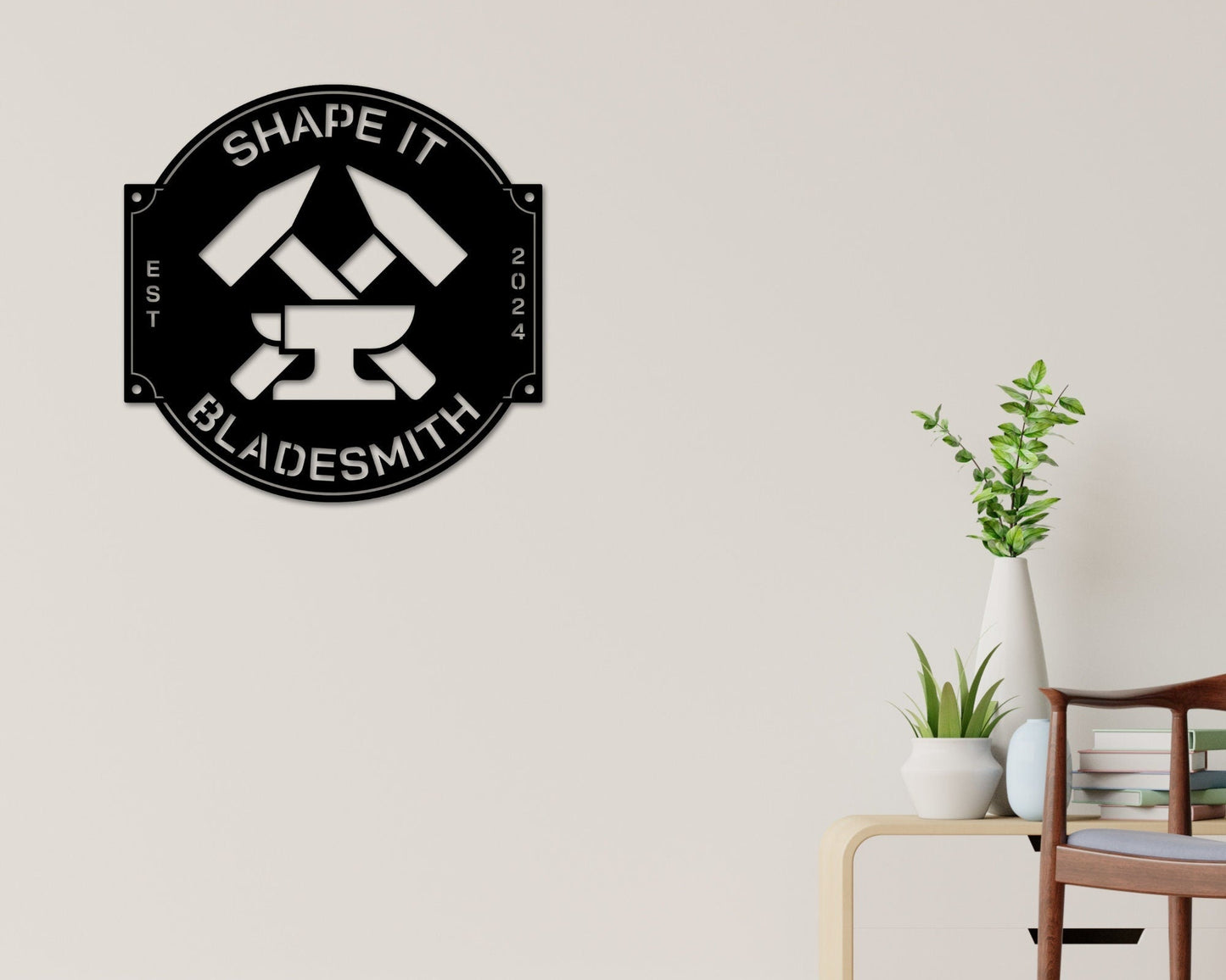 Blacksmith & Home Forge Metal Sign – Custom Anvil & Hammer Wall Art