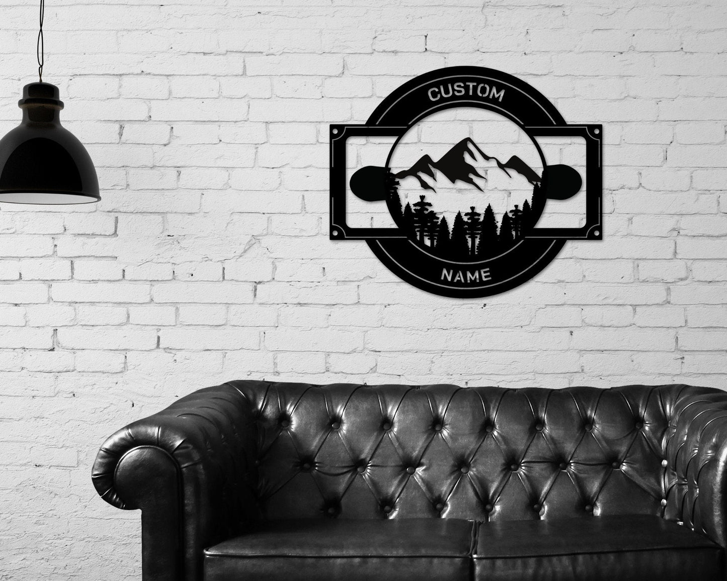 Snowboarding & Mountain Adventure Metal Sign – Cabin & Ski Wall Art