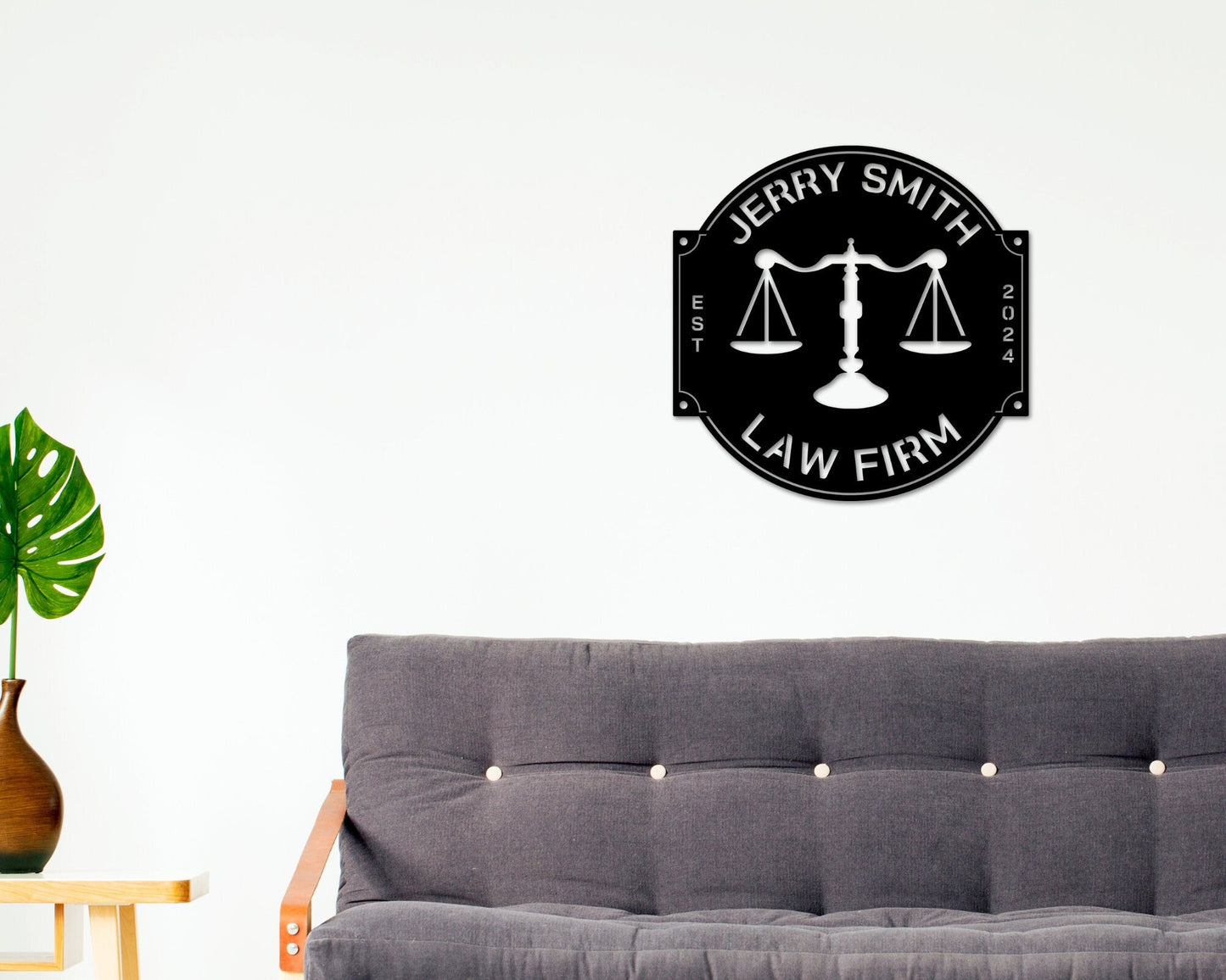 Custom Law Office Metal Sign – Personalized Lawyer & Attorney Decor