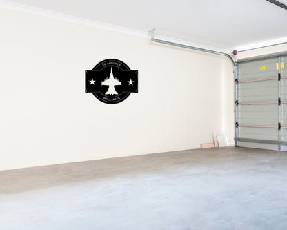 Personalized Air Force Metal Sign – USAF Military & Pilot Decor