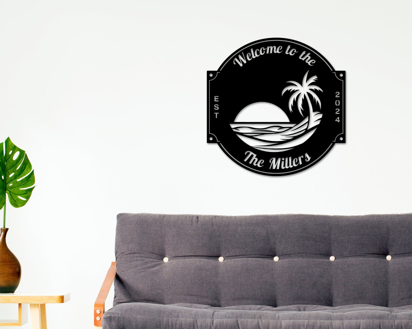 Personalized Pool & Beach Metal Sign – Tropical Patio & Outdoor Decor